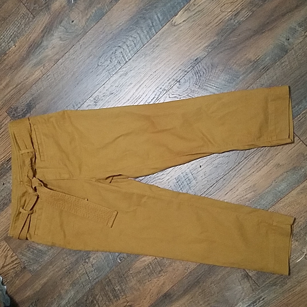 Loft cropped pants with belt 6P